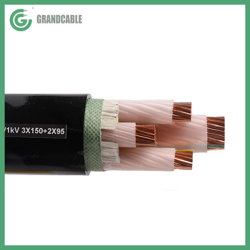 Conductor de cobre con aislamiento XLPE de 0,4 kV Cable de alimentación 4x16mm2
