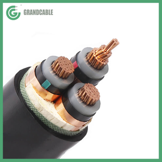 Cable de alimentación de cobre XLPE de 3 núcleos y 11kV 3x185mm2