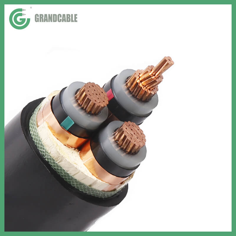Cable de alimentación 11kV 3Cx120mm² CU / XLPE / PVC U / G